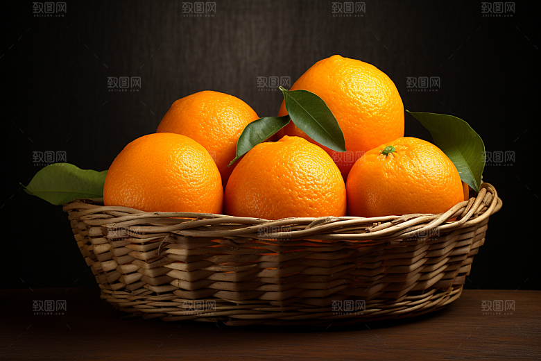 脐橙橙子秋季美食美味摄影图