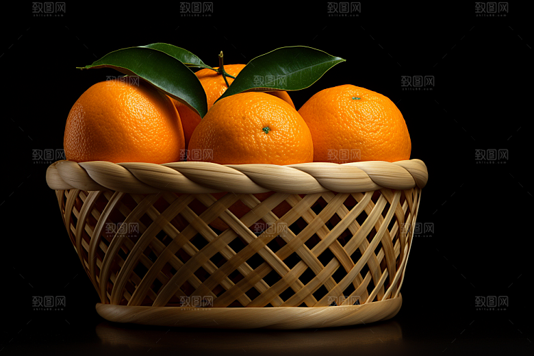 脐橙橙子果品美味摄影图