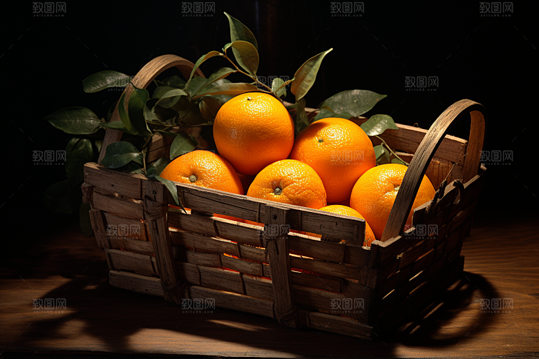脐橙橙子富含维C果品摄影图