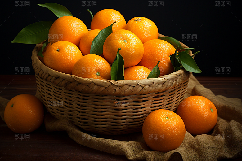 脐橙橙子富含维C秋季美食摄影图