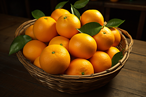 脐橙橙子果篮高清摄影图