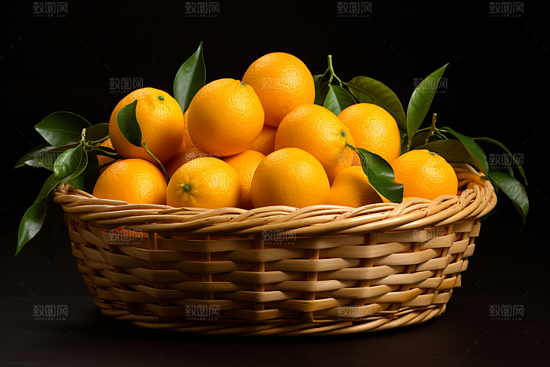 脐橙橙子果品秋季美食摄影图