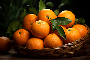 脐橙橙子果篮果品摄影图