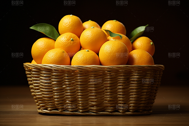 脐橙橙子果篮果品摄影图