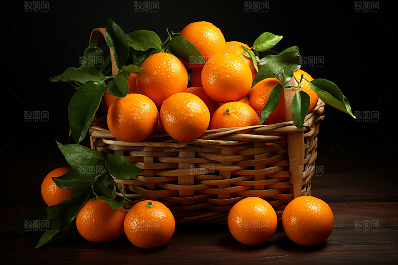 脐橙橙子富含维C秋季美食摄影图