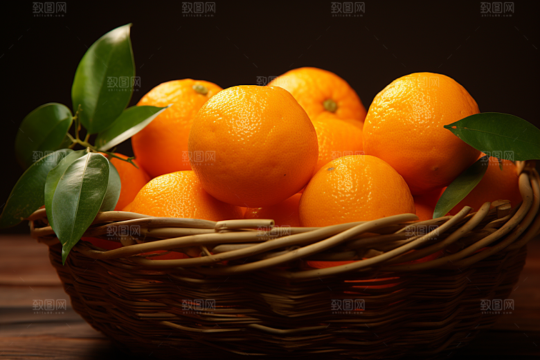 脐橙橙子果篮水果摄影图