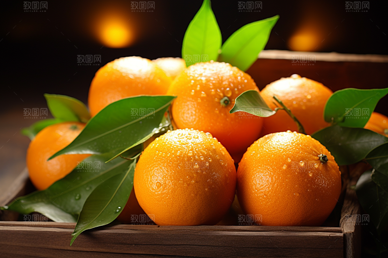 脐橙橙子果篮秋季美食摄影图