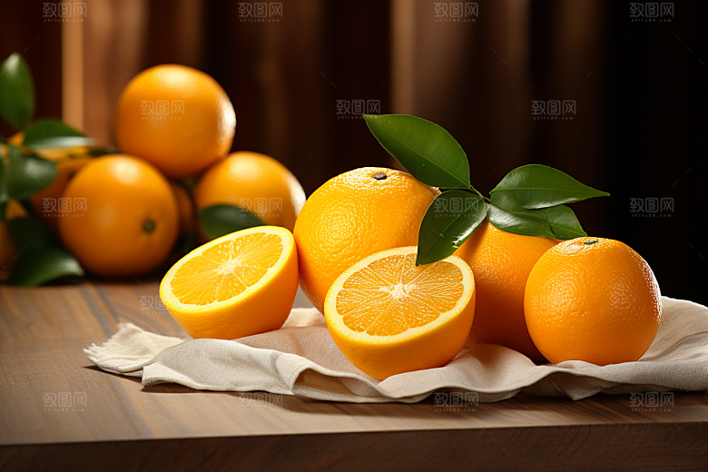 脐橙橙子果篮高清摄影图