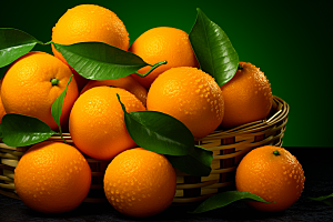 脐橙橙子水果美味摄影图