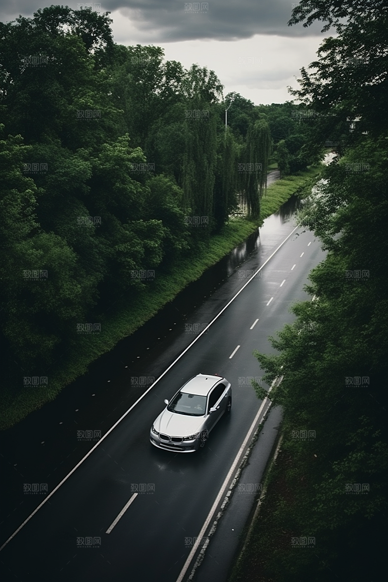 汽车行驶高清大气摄影图