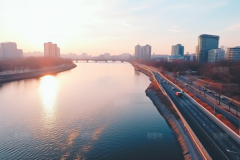 汽车行驶风景驾乘摄影图
