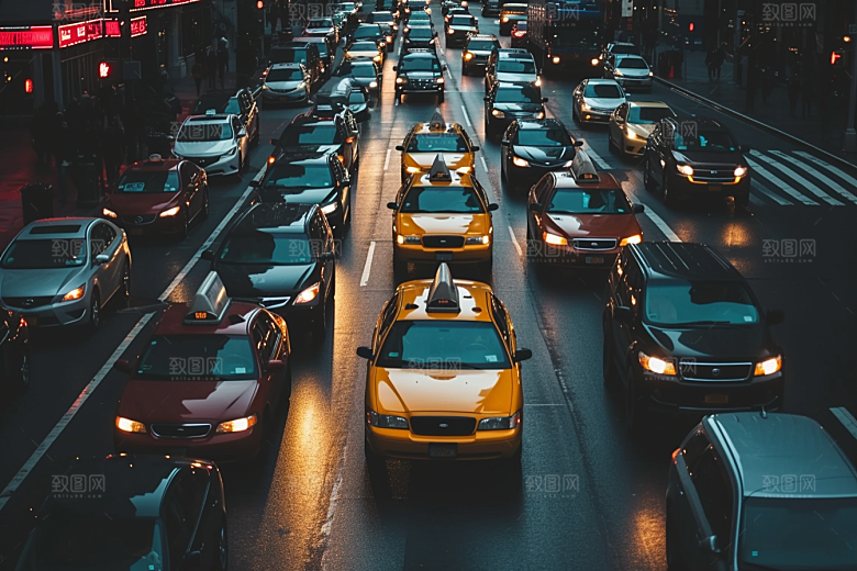 汽车行驶自然大气摄影图