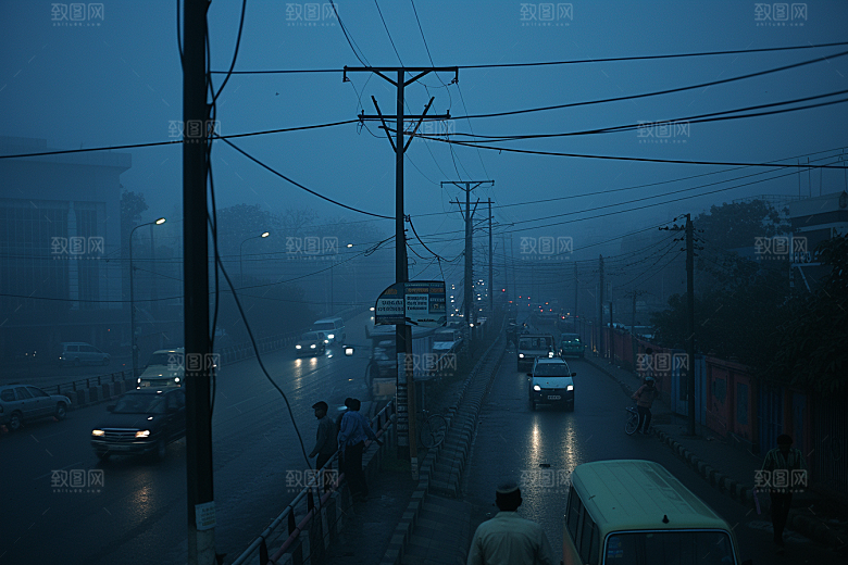 汽车行驶高清风景摄影图