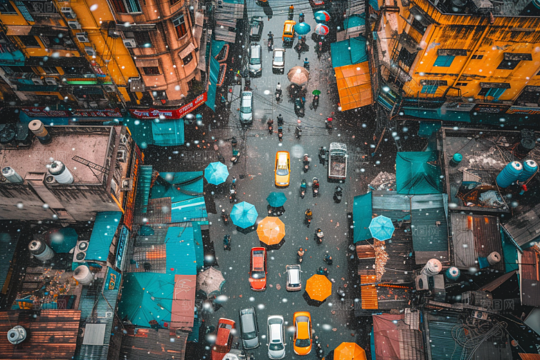 汽车行驶自驾室外摄影图