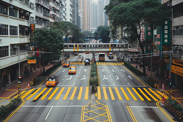 汽车行驶室外广告摄影图