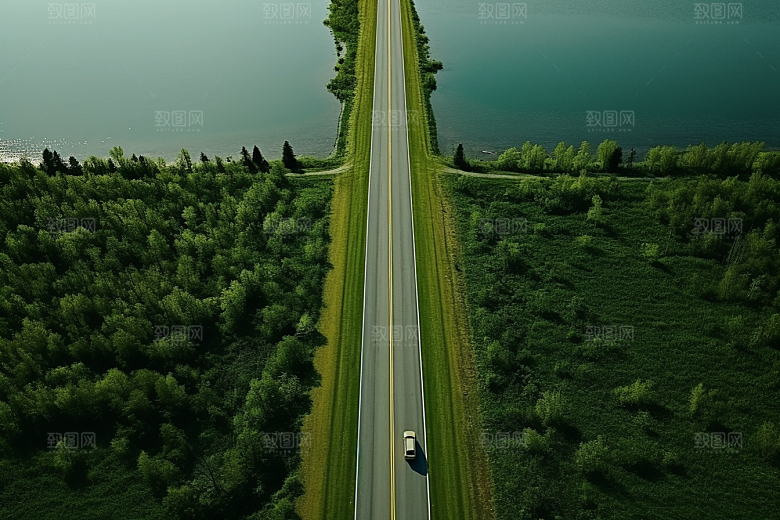 汽车行驶室外自驾摄影图
