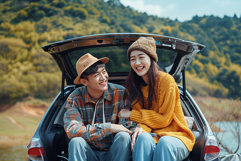 自驾游自由小长假摄影图