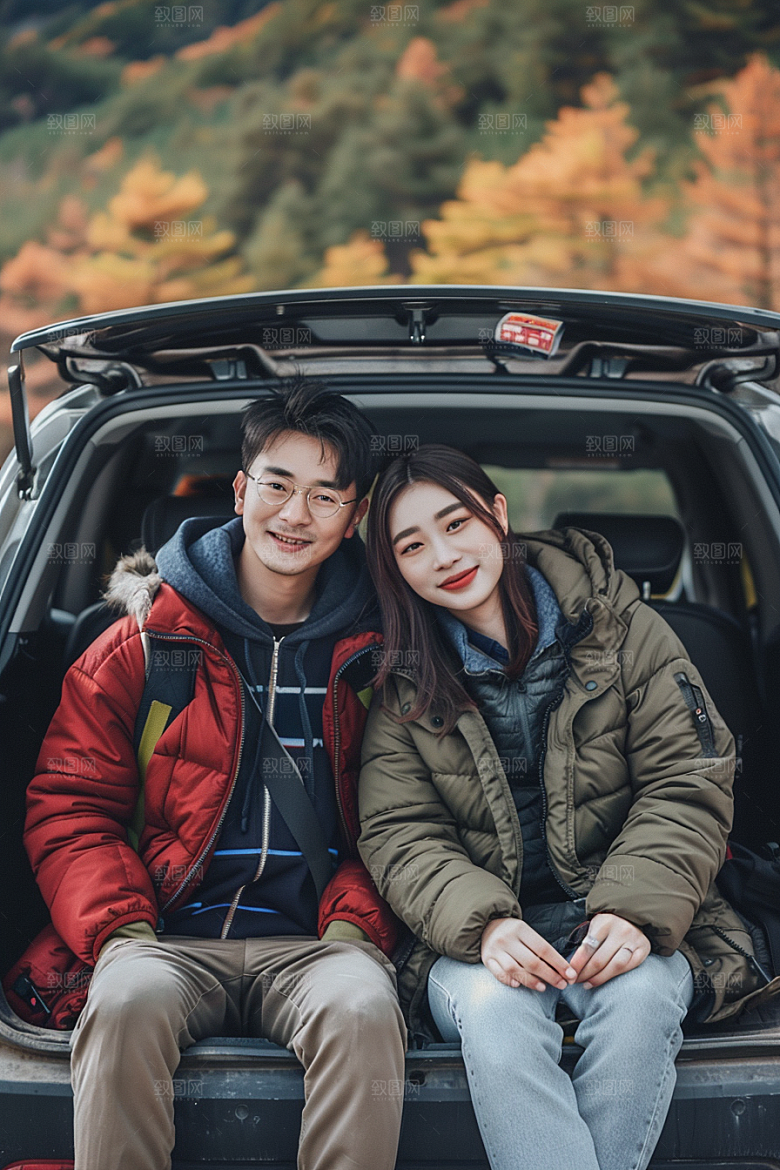 自驾游自由旅行摄影图
