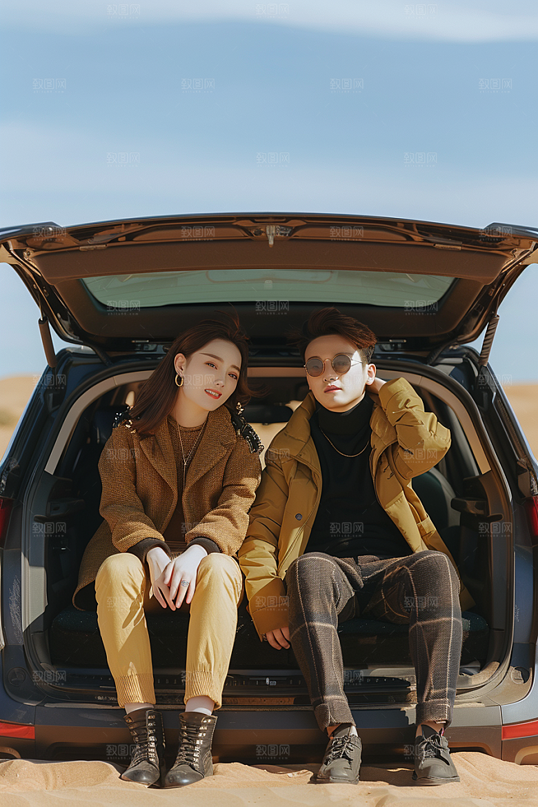 自驾游小长假旅行摄影图
