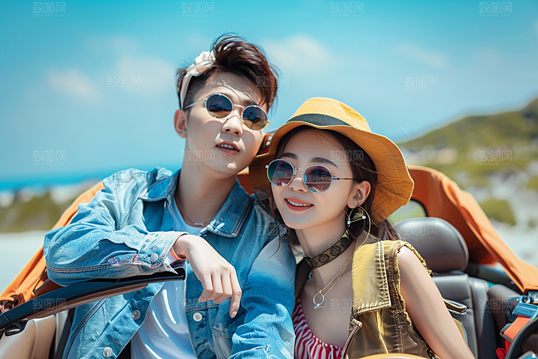自驾游开车自由摄影图