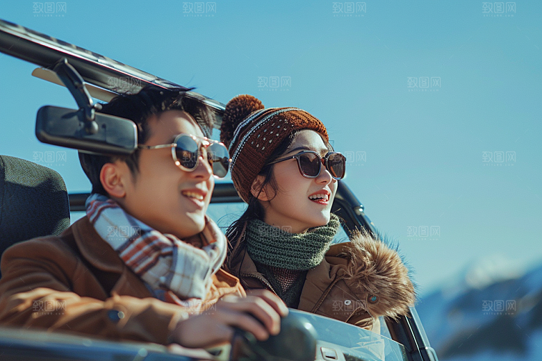 自驾游自由旅行摄影图