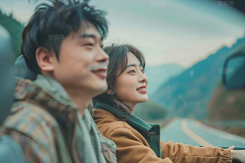 自驾游五一旅游旅行摄影图