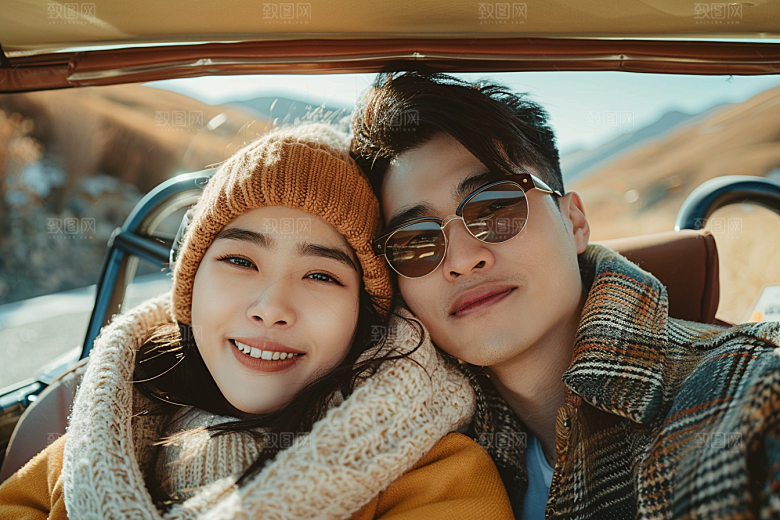 自驾游开车驱车摄影图