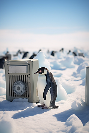 南极企鹅自然环保创意素材