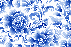 青花瓷纹样中国传统高清底纹