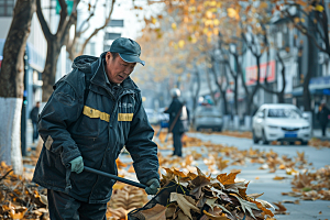 清洁工高清五一摄影图