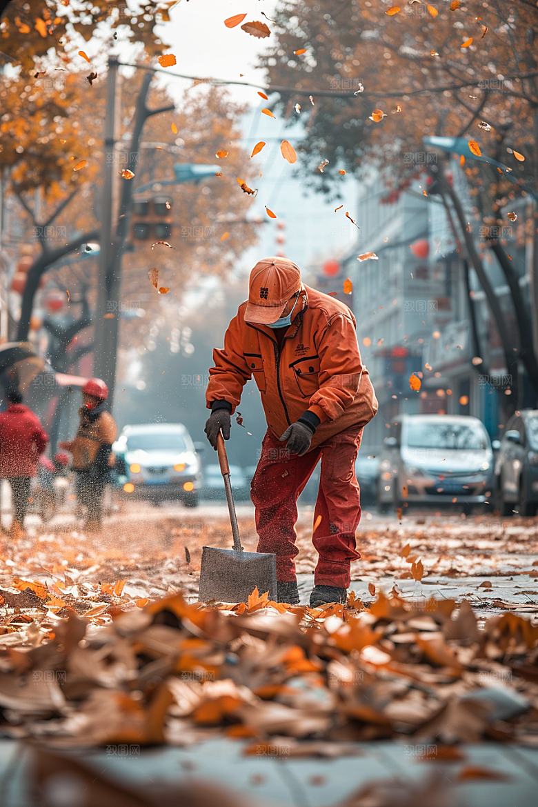 清洁工劳动高清摄影图