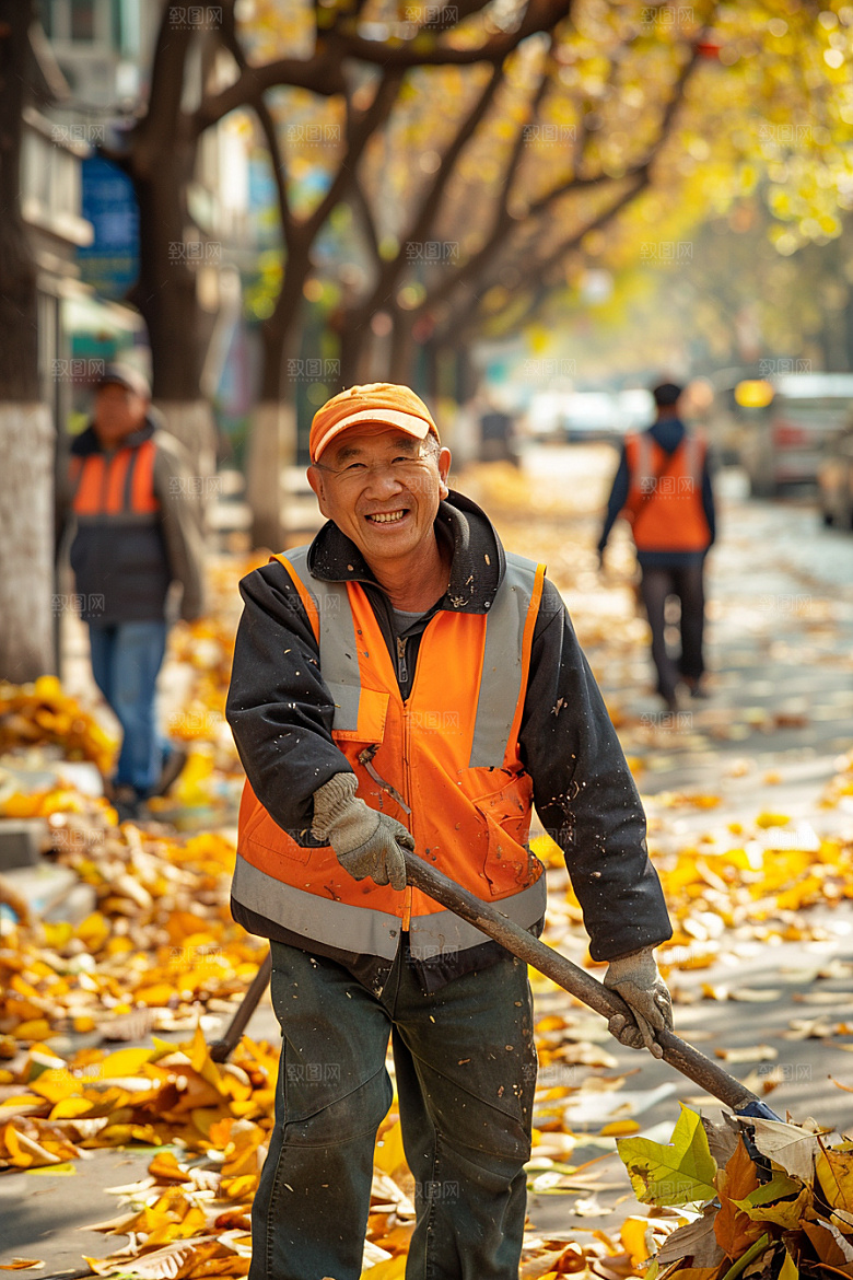 清洁工环卫工五一摄影图