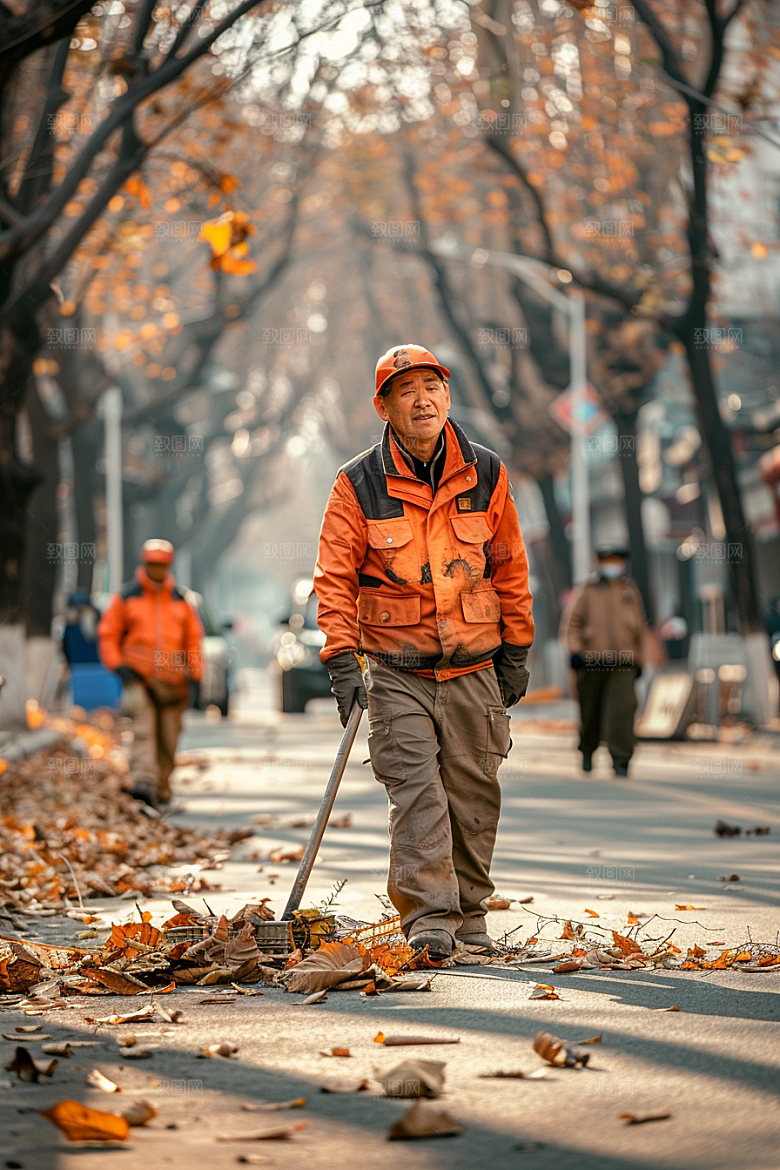清洁工五一劳动摄影图
