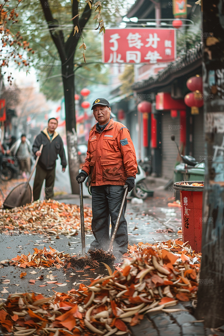 清洁工劳动环卫工摄影图