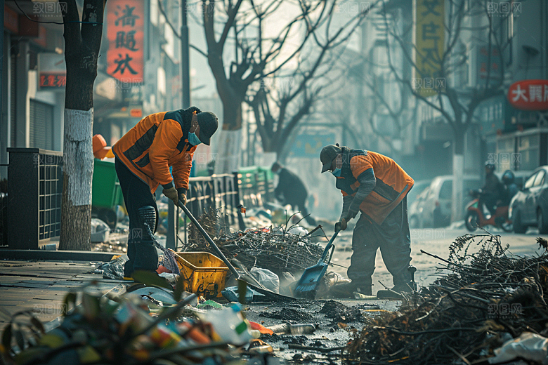 清洁工高清劳动摄影图