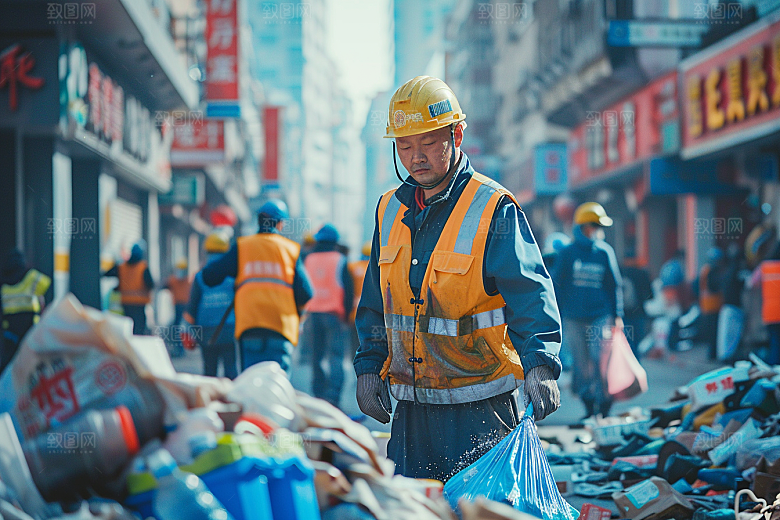清洁工劳动节劳动摄影图