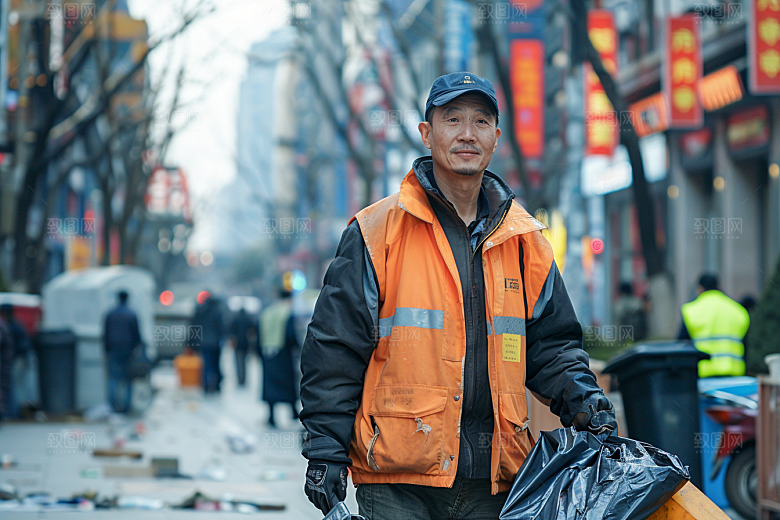 清洁工高清人物摄影图