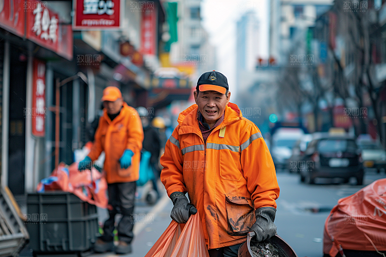 清洁工五一人物摄影图