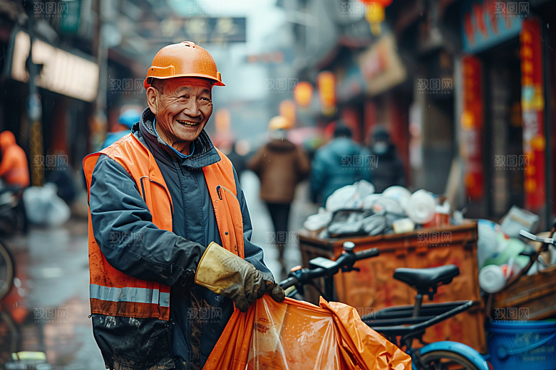 清洁工致敬劳动者五一摄影图