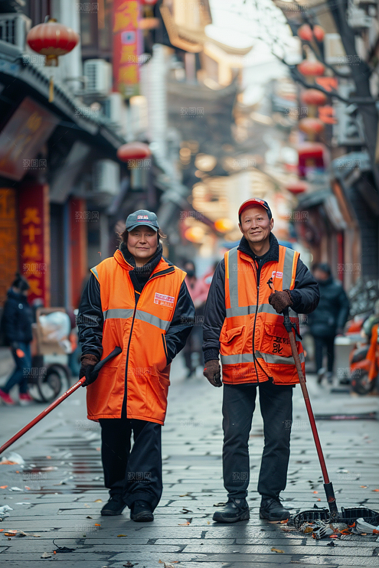 清洁工高清五一摄影图