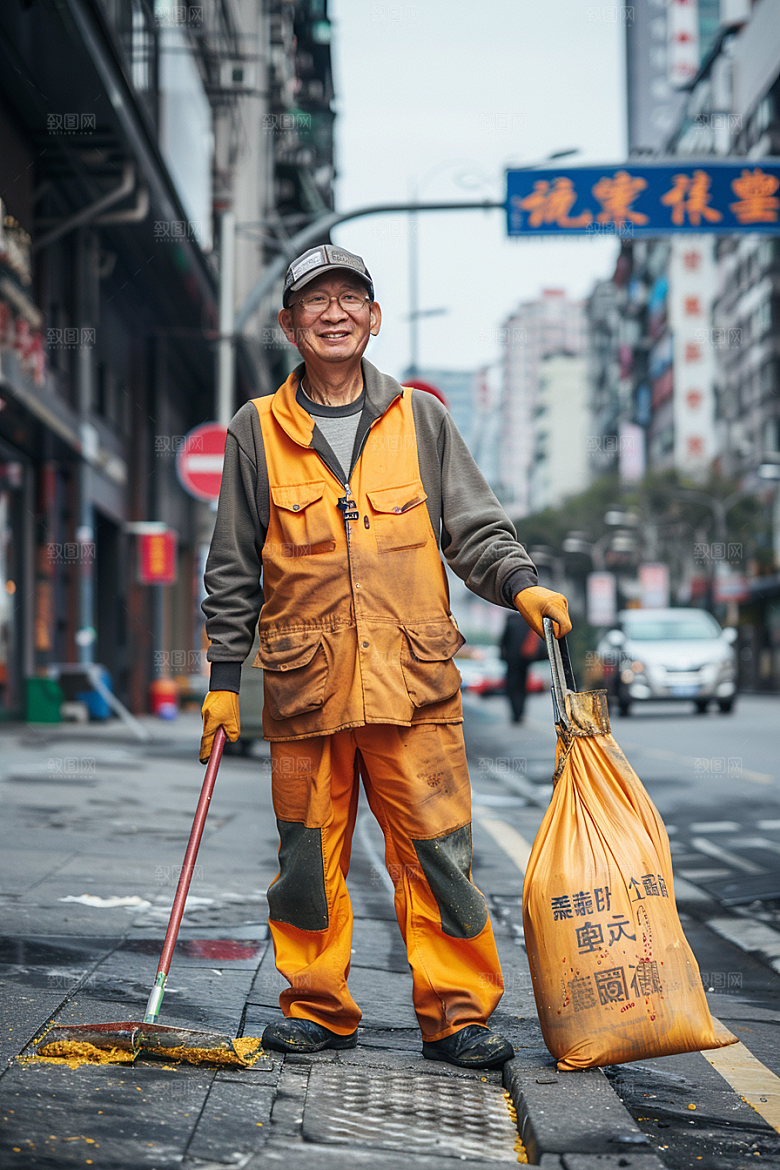 清洁工五一辛苦摄影图