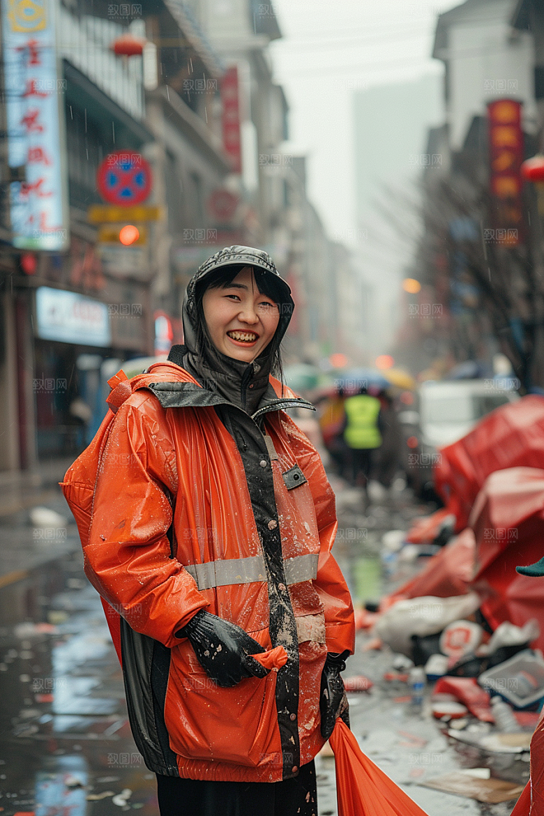 清洁工五一劳动节摄影图