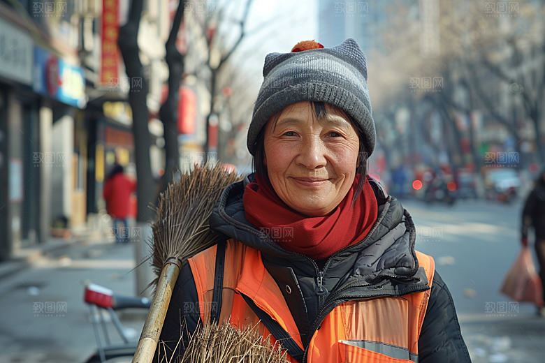 清洁工五一环卫工摄影图