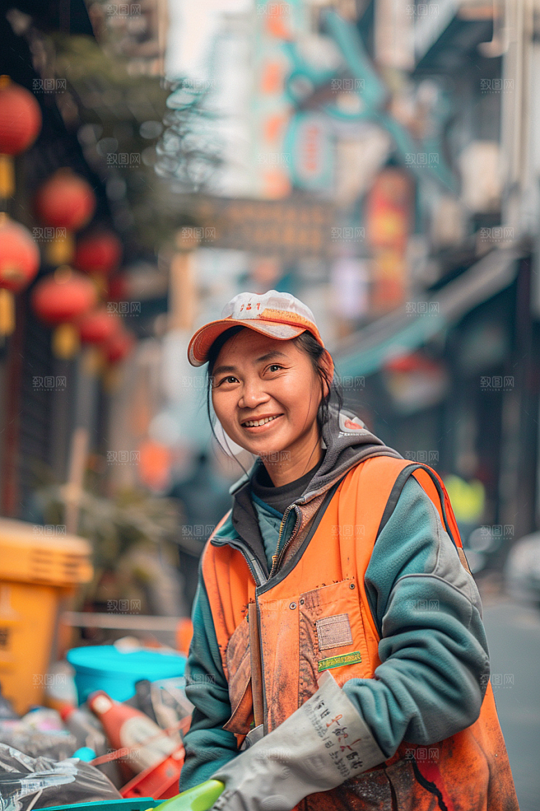 清洁工劳动节人物摄影图