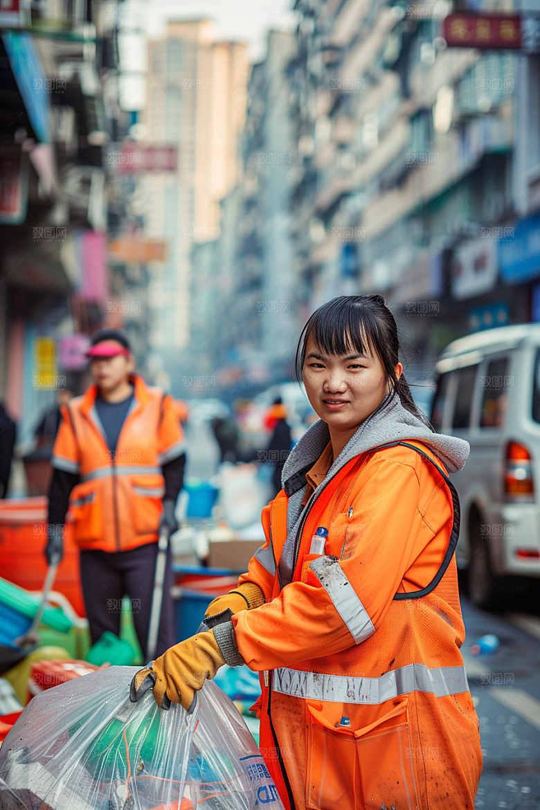 清洁工劳动高清摄影图