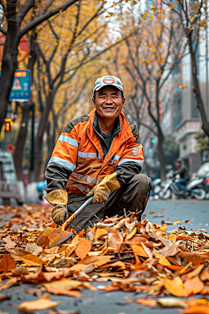 清洁工劳动节劳动摄影图