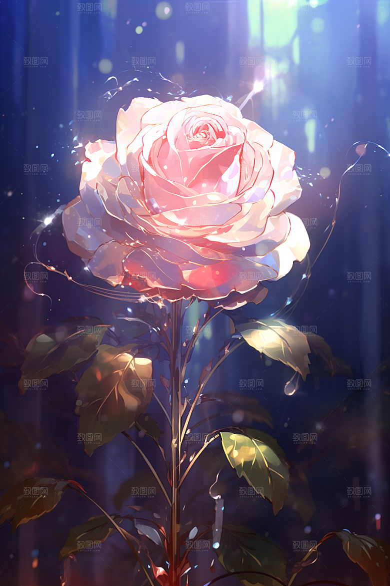 情人节玫瑰爱情唯美素材