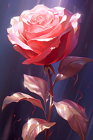 情人节玫瑰唯美质感素材