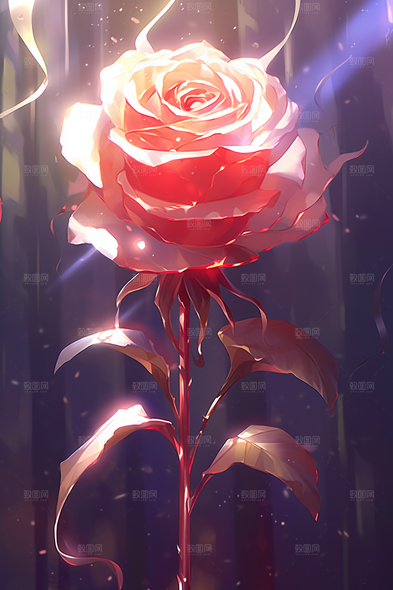 情人节玫瑰爱情3D素材