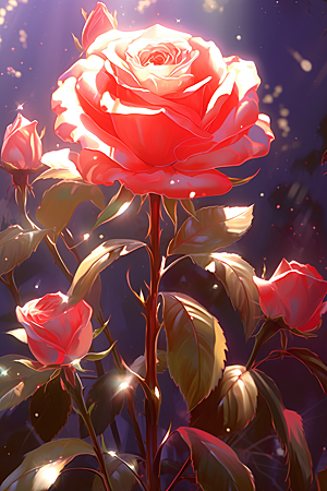 情人节玫瑰唯美爱情素材